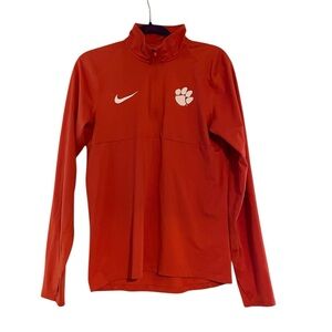 Nike Clemson Tigers Orange Dri-FIT 1/2 Zip Pullover – Unisex Small –Athletic Fit